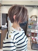 30代、40代/白髪染めハイライト×丸みとくびれショートボブ/大宮
