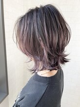 アルマヘア(Alma hair) レイヤーボブ☆バレイヤージュラベンダー