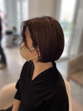 カラーラバー 自由が丘(COLOR LOVER) ボブ×白髪ぼかしハイライト×アースカラー/30代40代50代