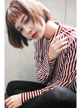 オーバーヘアー 尼崎店(over hair) 【over hair】 ガーリーショートボブスタイル