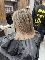 ラフ(LAFF) #バレイヤージュ#グレージュカラー#ボブウルフ#ココアベージュ