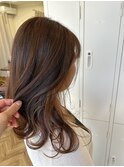 ブラッドオレンジ×インナーカラー【TELA HAIR 取手】