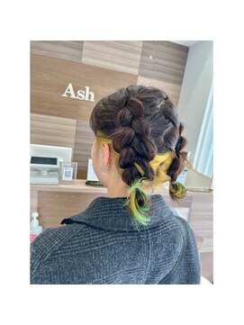 アッシュ 下丸子店(Ash) 白髪世代のインナーカラー白髪染め使わないでオーバーカラー