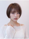 20代30代大人美人ハッシュカット/ショートヘア/オリーブベージュ