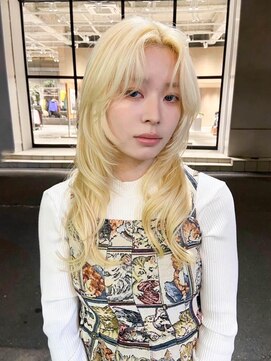 カシェ ナカザキ(CACHE NAKAZAKI) ブロンドヘア/レイヤーカット/ロングレイヤー