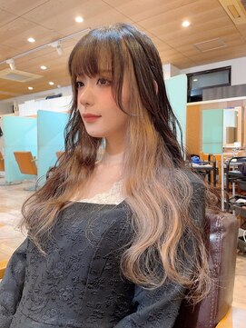 オーシャントーキョー サニー 原宿(OCEAN TOKYO Sunny) ロングヘア韓国ヘアコテ波巻き髪質改善縮毛矯正レイヤーカット