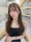 韓国ヘアーハッシュカットレイヤーカットグレージュブリーチ無し