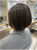 伸ばしかけショート オリーブグレージュ オリーブカラー