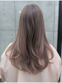 ミルクティーブラウン　韓国風　巻き髪