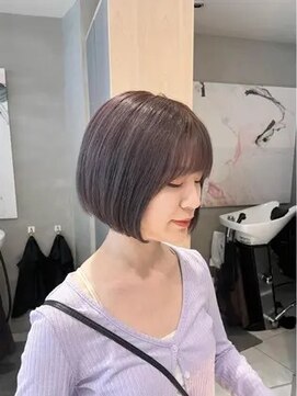 ヘアサロンガリカアオヤマ(hair salon Gallica aoyama) 相性よき◎ラベンダーカラーとショートボブ