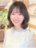 ナチュラルボブ前髪ありイメチェン20代30代40代50代ショートボブ