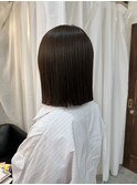 切りっぱなしボブ×髪質改善ストレート