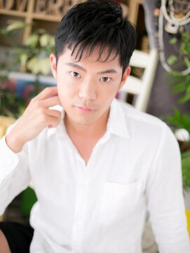 カバーヘア ブリス 上尾西口店(COVER HAIR bliss) ■黒髪ダークアッシュ前髪パーマツーブロック101-7上尾20代30代