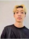 ブロンドセンターパート