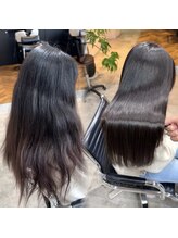 傷んで見えるその髪も実は”くせ毛”が原因かも最近は髪の形を乾燥しない艶の出る形に変える方増えてます♪