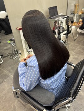 ファビ 渋谷(Fab) くびれヘア/暗めカラー/アプリコットオレンジ/縮毛矯正