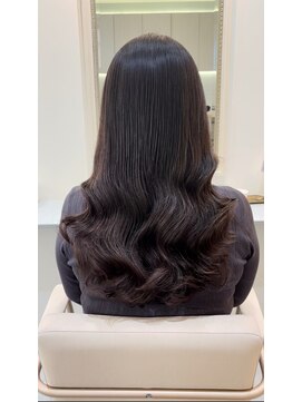 カリテス(XARITES) 根元ストレート×コテ巻き風パーマ