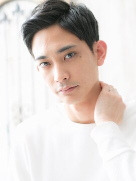 トニーアンドガイ メン 与野駅前店(TONI&GUY MEN) ブラックアップバングオールバックツーブロックショートk与野