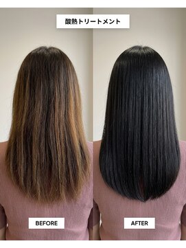 SENJYU 名古屋 名駅【髪質改善 縮毛矯正 白髪ぼかし特化サロン】【4/1OPEN（予定）】 酸熱トリートメント/髪質改善ミディアムヘア