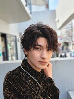 エリマバイフィフス 調布(elima by fifth) 調布フェザーパーマスパイラルパーマセンターパートウルフゆるめ
