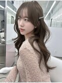 韓国ヘア／ヘーゼルベージュ／ブリーチなしダブルカラー