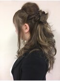 パーティハーフアップ