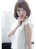 ボブ大人カワイイ[mignon]動きのあるレイヤーピンクベージュ
