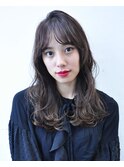 夏くびれヘア黒髪ミディアムハイライトカラー髪質改善丸型卵型