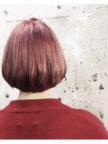美容室 イズ 館林店(Iz)&nbsp;ピンクベージュ_サーモンピンク_マッシュボブ_ミニボブ