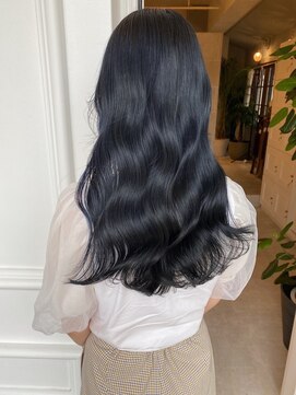 オズ 郡山桑野店(OZ) 《オズ》ブルーブラック#ブリーチあり#髪質改善