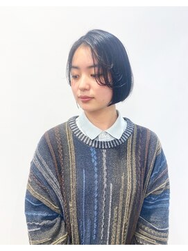 モリオフロムロンドン 松戸店(Morio from London) 【松戸 藤原】秋冬大人かわいい　ぱつっとボブ前髪あり
