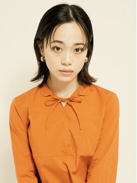 オンク 新宿(onk) 黒髪/グレーベージュ/レイヤーロング/前髪パーマ[新宿駅]