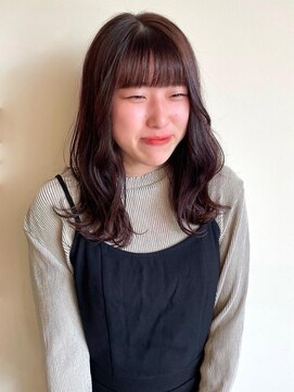 トップヘアーラウンジ 知立(TOP HAIR Lounge) 暖色カラーとくびれ巻きで可愛さアップ！/前髪パーマ