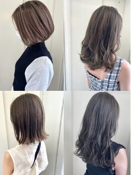 ヘアーデザイン リボン(hair design Ribon)の写真/気になる白髪や若白髪も「ちょっとだけハイライト」カラーで伸びても目立たない白髪染めでオシャレできる♪