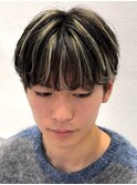 シースルーマッシュハイライトニュアンスパーマ毛流れ韓国