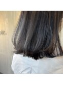 ブリーチなし透明感ダークグレー透ける暗髪シルバー