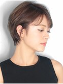 ショート・ボブ/丸顔/前髪あり/絶壁解消/30代/40代/50代/くびれ