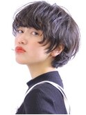 くびれショート・ボブ/丸顔/前髪あり/絶壁解消/20代/30代/長め