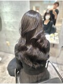 レイヤーカット アッシュグレー 韓国ヘア 顔まわりカット