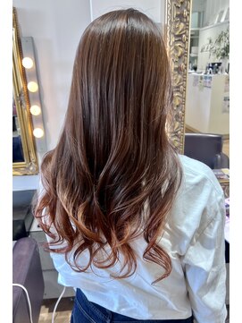 コワファースト させぼ五番街店(COIFF1RST) 裾カラー×オレンジ