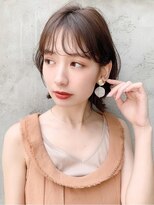 こなれヘア美髪斜めバングうるツヤデジタルパーマ#242f0615