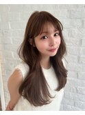 韓国ヘア　2wayバング  レイヤーカット くびれヘア  顔周り/