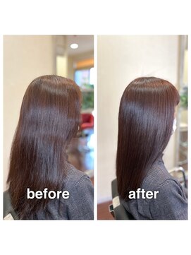 アウラ(aura) カット＋ハーバルカラー＋艶髪トリートメント