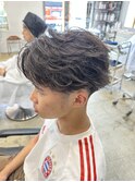 MEN’S HAIR/ブルーブラック/フェザーパーマ/守谷