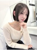 切りっぱなしボブ×縮毛矯正