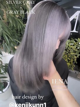 イエナ 渋谷(IENA) デザインカラーケアブリーチダブルカラーブラックグレーシルバー