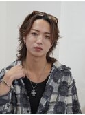 【メンズミディアム】スパイラルサーフカールフェザーパーマ