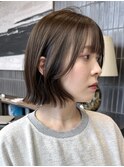 栄艶髪アッシュフェミニンレイヤーヘア