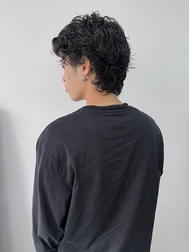 PARKiiiNG 心斎橋　ブリーチ/ダブルカラー/パーマ/メンズ【パーキング】 ニュアンスパーマ