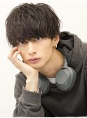 メンズマッシュニュアンスソフトツイストパーマ刈り上げツーブロ
